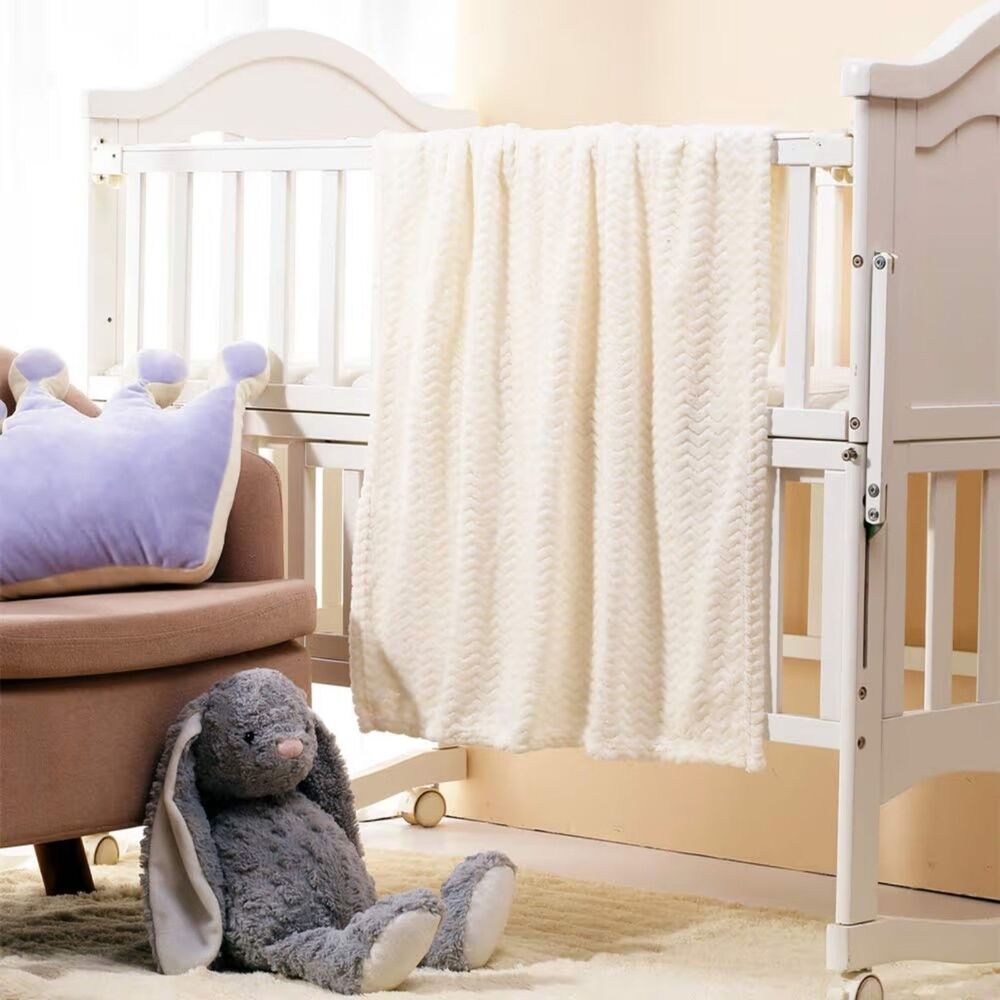 Ivory White Baby Blanket NEW